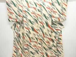 アンティーク　錦紗抽象模様着物